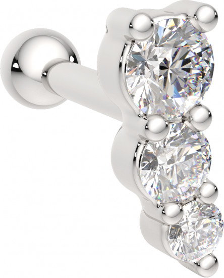 Пирсинг для ушей из серебра