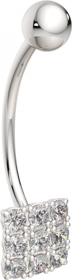 Пирсинг для пупка из серебра