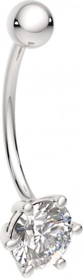 Пирсинг для пупка из серебра