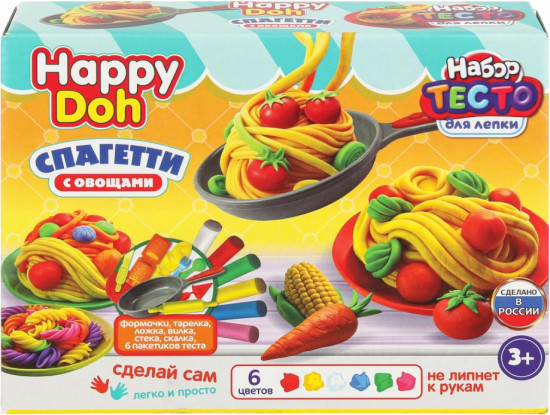 Набор с тестом для лепки «Спагетти»