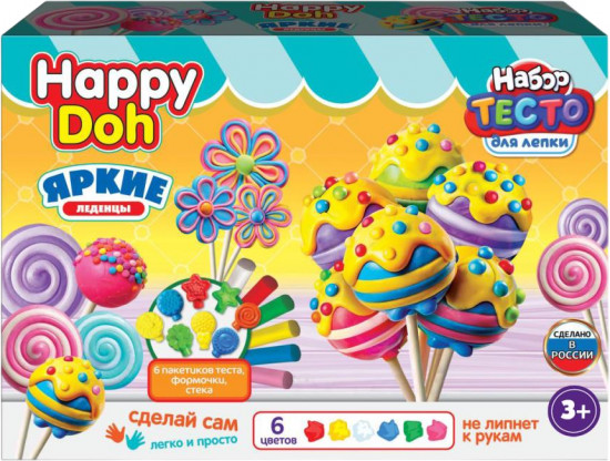 Набор с тестом для лепки «Яркие леденцы»