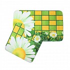 Набор ковриков для ванной и туалета «Ромашки» 2 шт, 50 х 80, 50 х 50 см