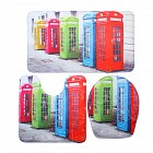 Набор ковриков для ванной и туалета «Телефонная будка» 3 шт