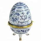Яйцо-шкатулка «Гжель», 12,5 см