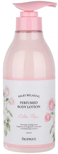 Лосьон-молочко для тела с ароматом розы «Milky Relaxing Perfumed Body Lotion Cotton Rose»