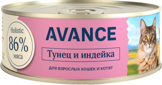 Корм влажный для кошек и котят с тунцом и индейкой «Tuna with Turkey»