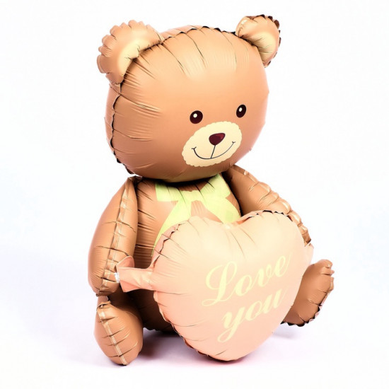 Шар воздушный «Медведь с сердцем»