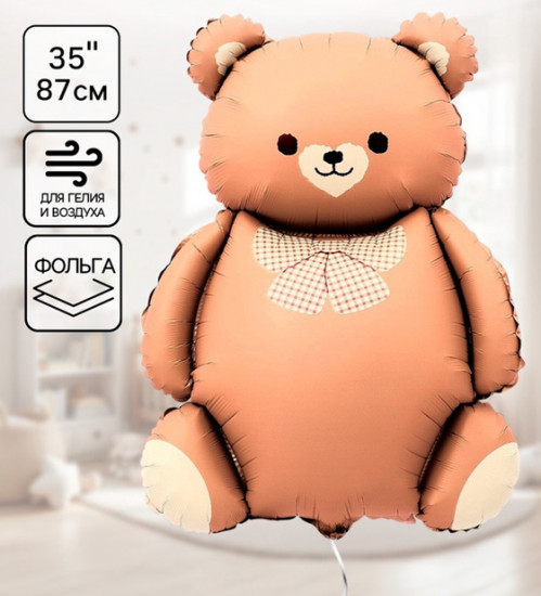 Шар воздушный «Мишка с бантом»