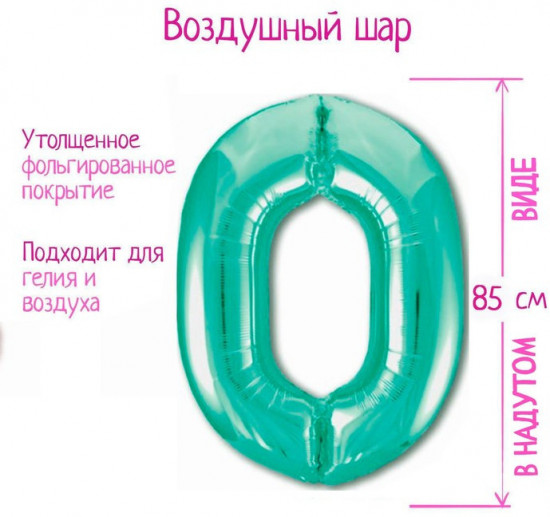 Шар воздушный «Цифра 0»