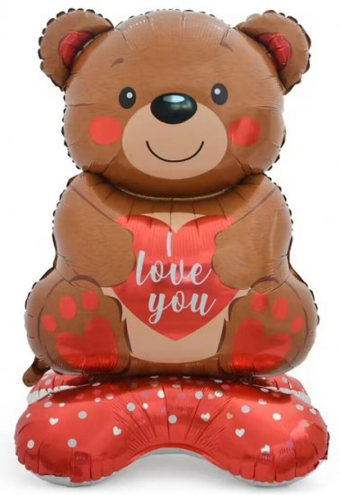 Шар воздушный «Медведь с сердцем»