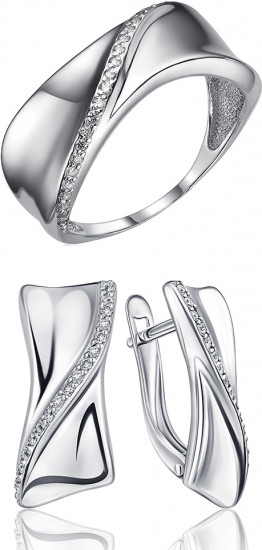 Комплект украшений из серебра