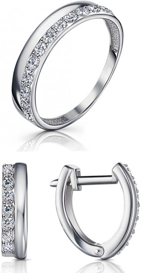 Комплект украшений из серебра