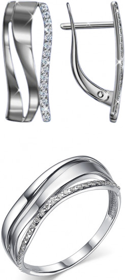 Комплект украшений из серебра