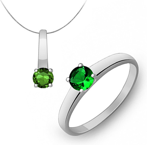 Комплект украшений из серебра