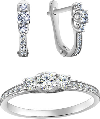 Комплект украшений из серебра