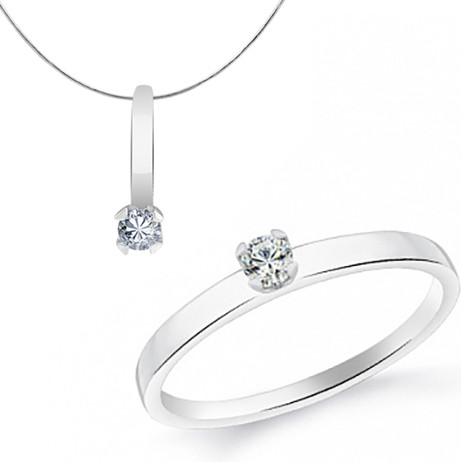 Комплект украшений из серебра