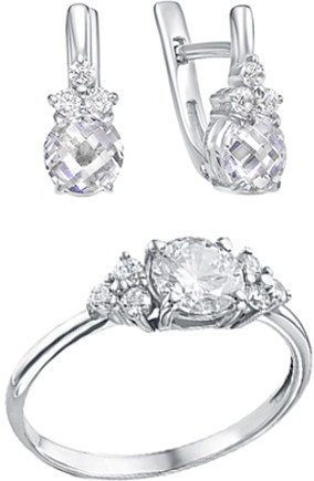 Комплект украшений из серебра