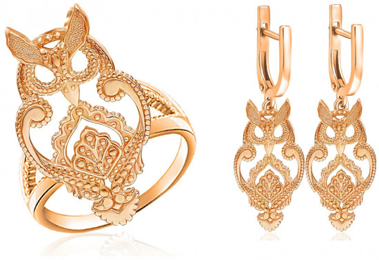 Комплект украшений из серебра