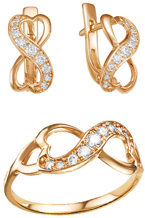 Комплект украшений из серебра