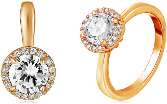 Комплект украшений из серебра