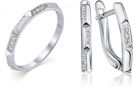 Комплект украшений из серебра