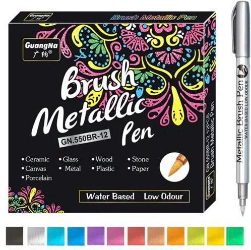 Набор маркеров-кистей металлик «Brush Metallic Pen»