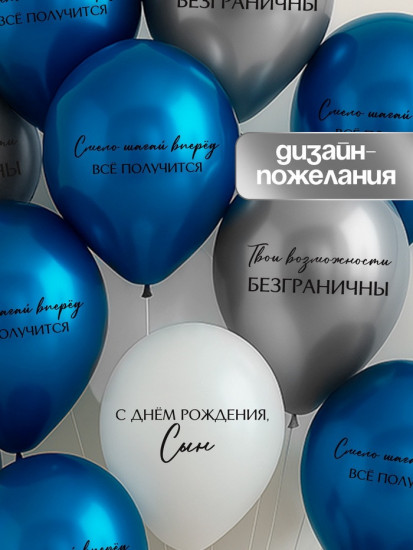 Набор шаров воздушных «С днём рождения, сын. Всё получится»