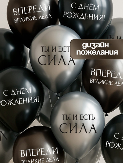 Набор шаров воздушных «С днём рождения. Ты- сила »