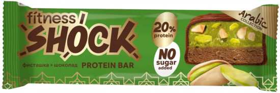 Батончик протеиновый без сахара «Фисташка и шоколад»