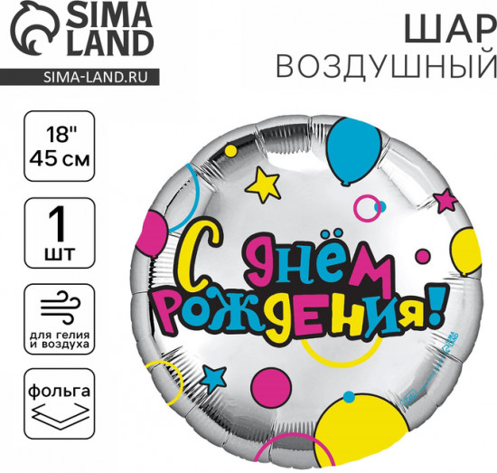 Шар воздушный «С Днем рождения»