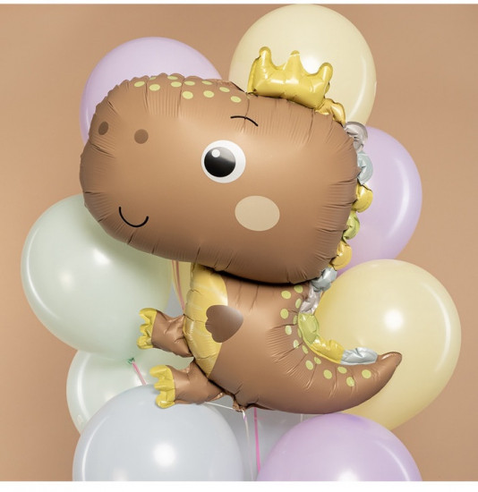 Шар воздушный «Динозаврик в короне»