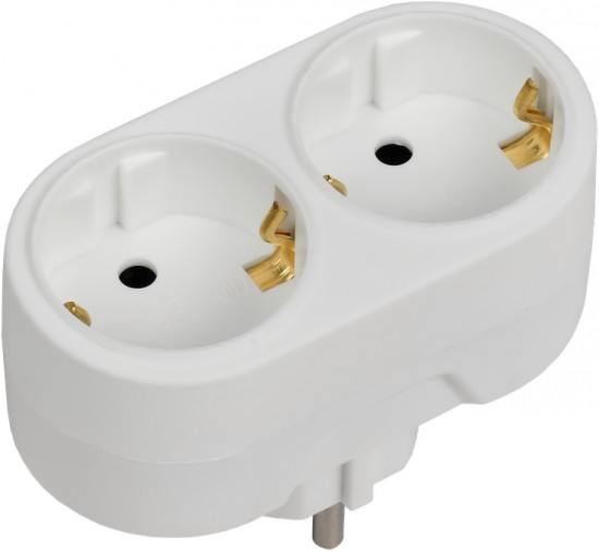 Сетевой разветвитель на 2 круглых места с заземлением