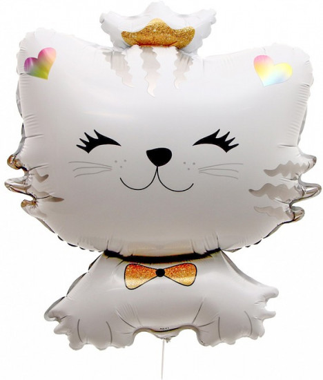 Шар воздушный «Кошка с бантиком»