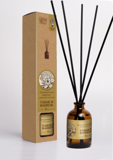 Ароматический диффузор для дома с фибровыми палочками «Табак ваниль»