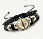 Мужской браслет с винтажным компасом