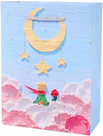 Подарочный картонный пакет с 3D-эффектом «Масляная живопись»