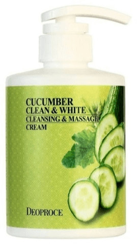 Массажный очищающий крем с экстрактом огурца «Cucumber Clean & White Cleansing & Massage Cream»