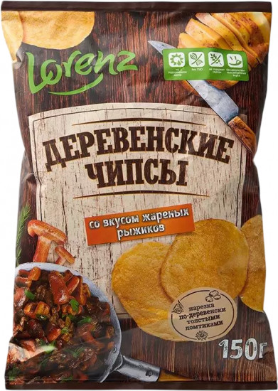 Картофельные чипсы со вкусом жареных рыжиков