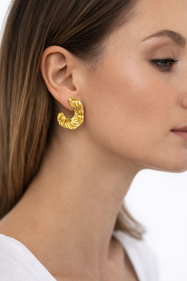 Серьги золотистые