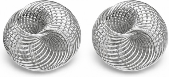 Серьги серебристые «Спираль»