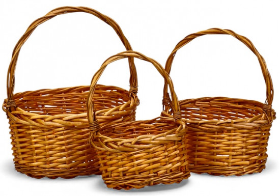 Набор плетеных корзин