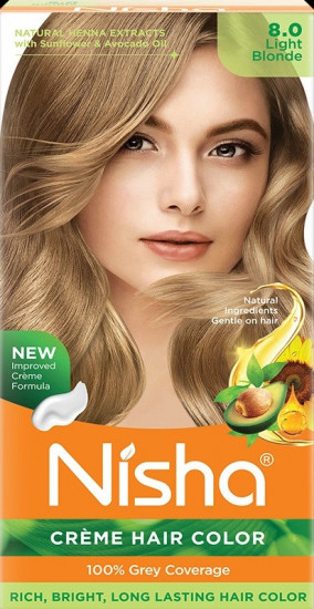 Крем-краска для волос, оттенок 8.0 Light blonde