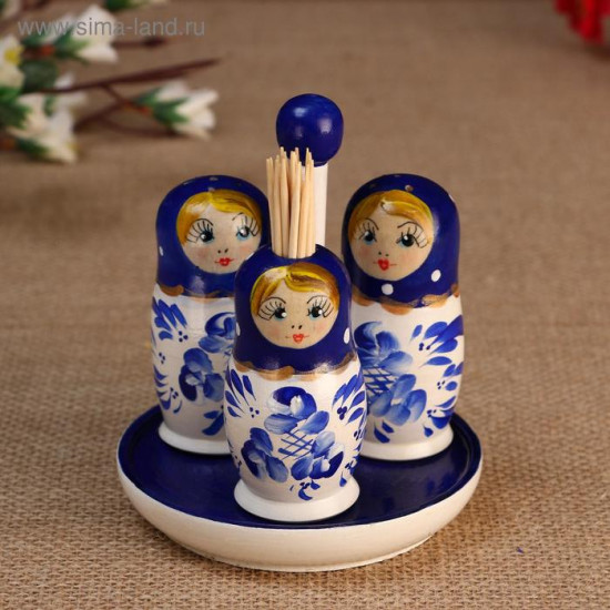 Набор для специй дерево «Гжель»