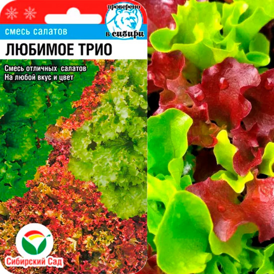 Семена салата «Любимое трио»