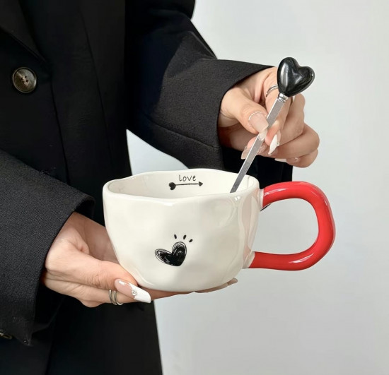Подарочная кружка с ложкой «Love»