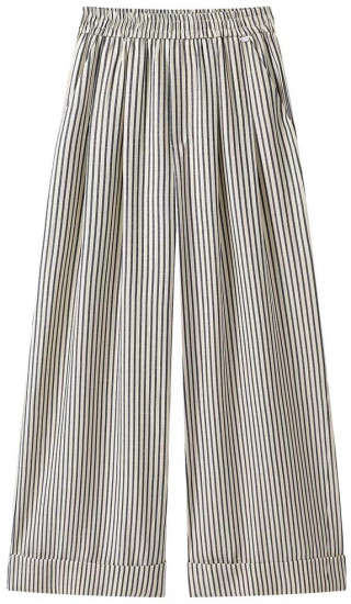 Брюки-палаццо в полоску на резинке