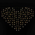 Гирлянда «Бахрома» Сердце, 2х1,5 м, LED-124-220V, теплый белый