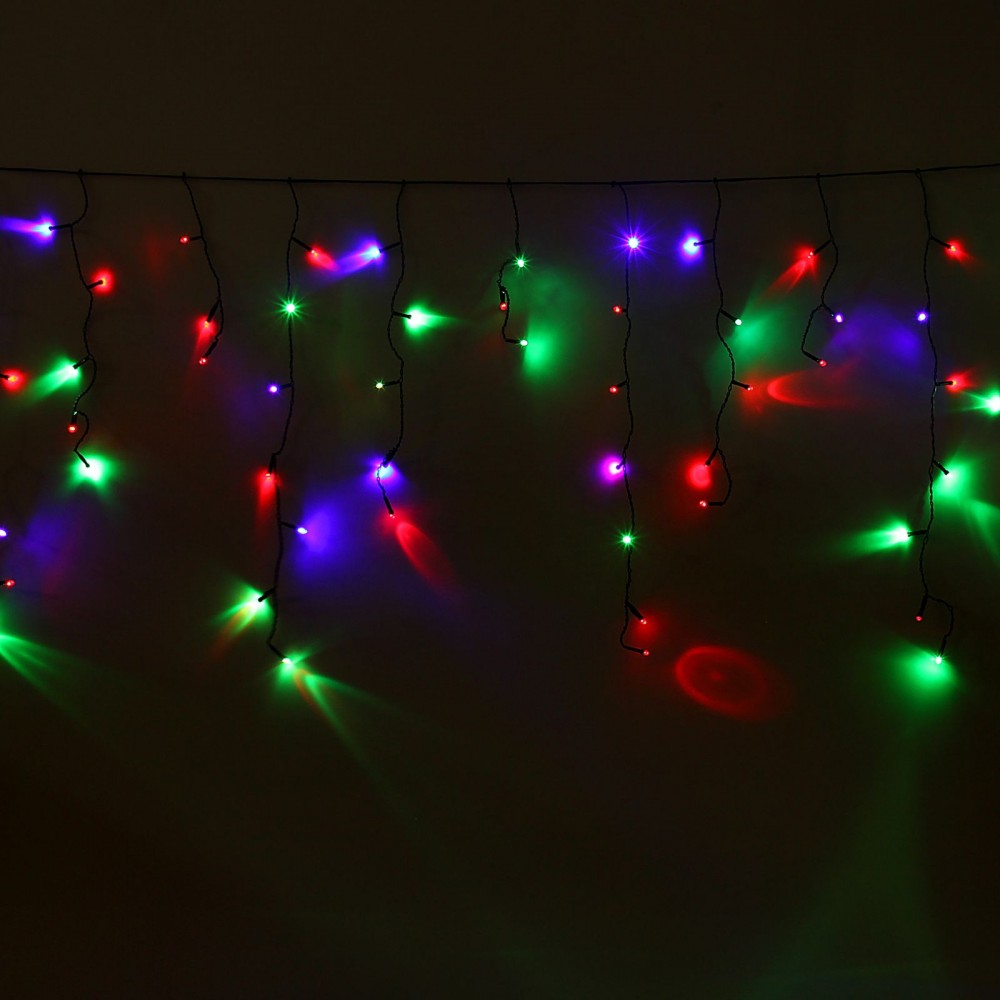 Гирлянда «Бахрома», 1,2х0,6 м, LED-60-220V, красный-зеленый/красный-синий | Luazon