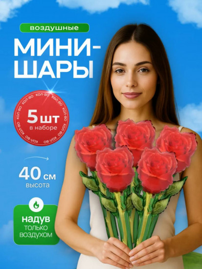 Набор мини-шаров «Красные розы»