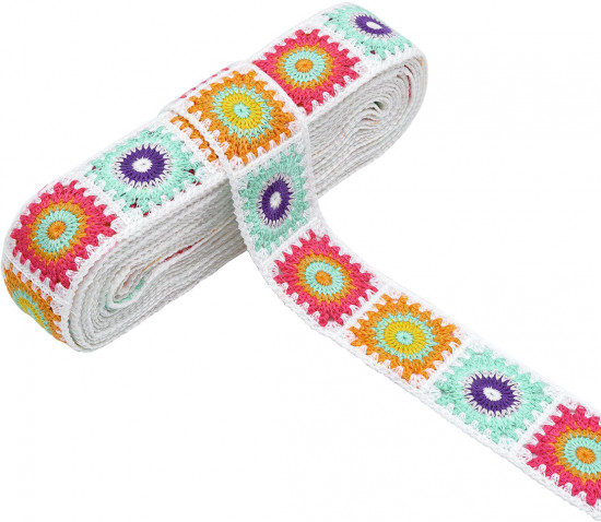 Тесьма вязаная «Бабушкин квадрат»